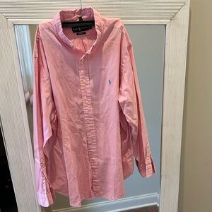 Ralph Lauren Men's Classic Pink Button Down Shirt